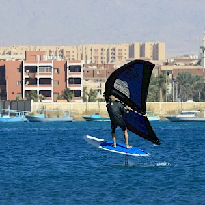 Windsurfing board converted to a wingfoil board. 04/06/24